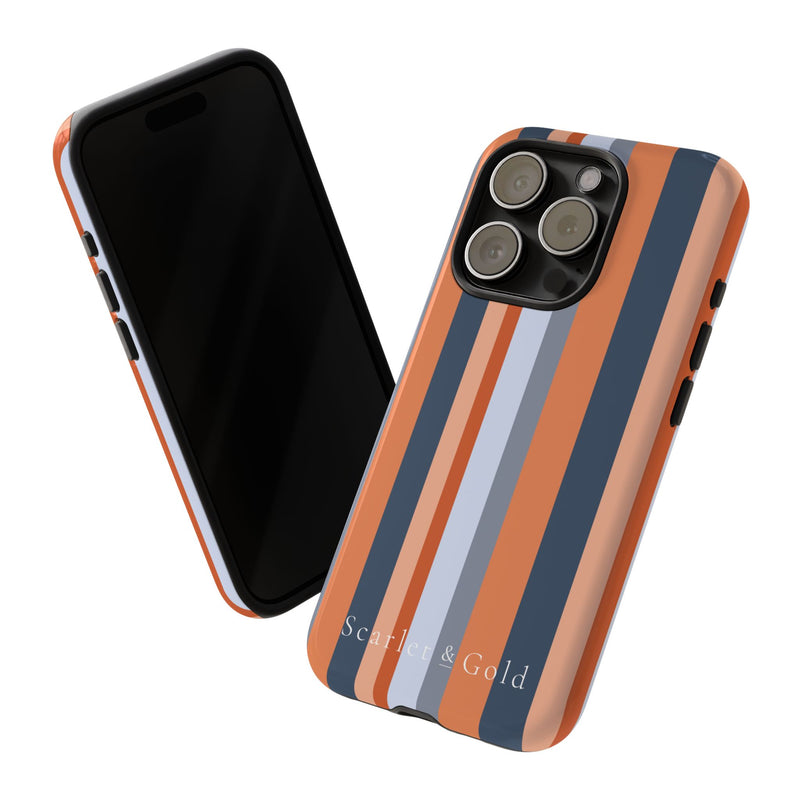 The Orange & Blue Stripes | Phone Case