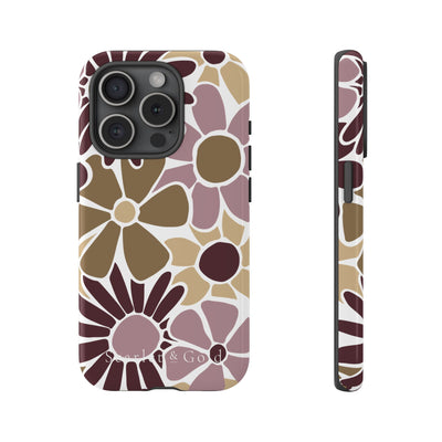 The Maroon & Gold Floral | Phone Case