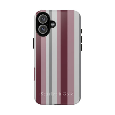 The Maroon & White Stripes | Phone Case