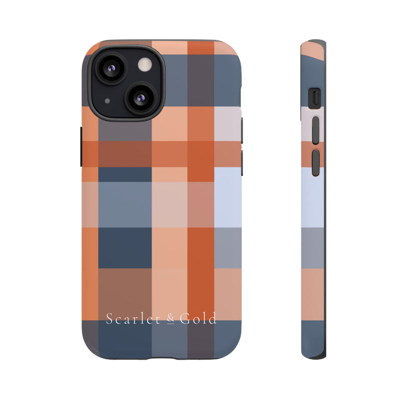 The Orange & Blue Plaid | Phone Case