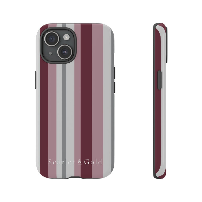 The Maroon & White Stripes | Phone Case