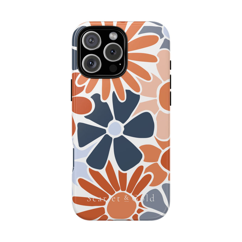 The Orange & Blue Floral | Phone Case