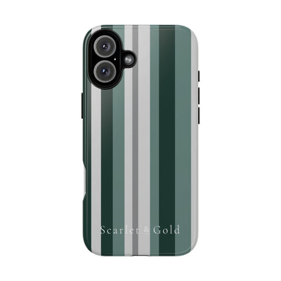 The Green & Grey Stripes | Phone Case