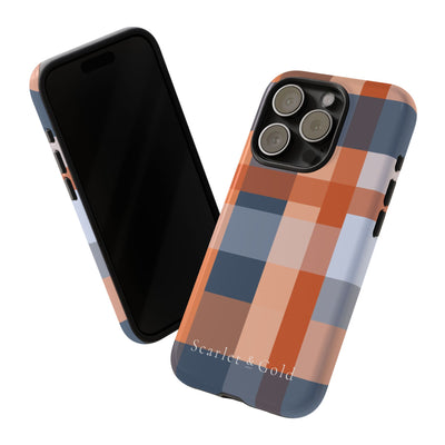 The Orange & Blue Plaid | Phone Case