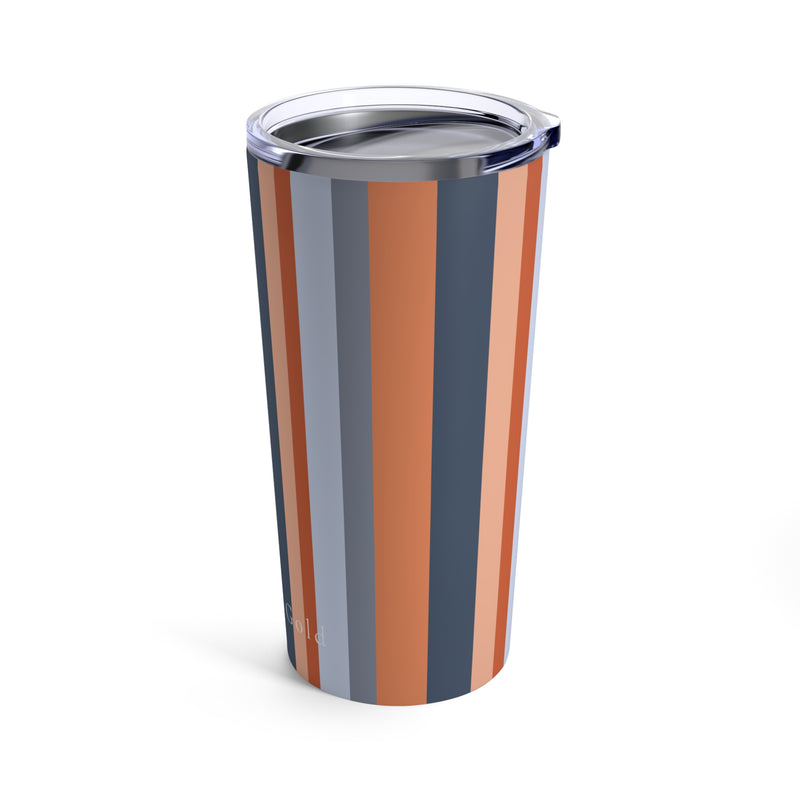 Orange and Blue Stripes | Tumbler 20oz