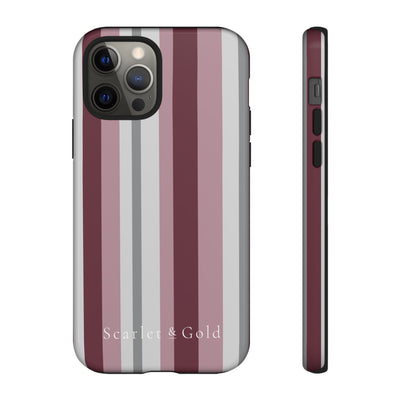 The Maroon & White Stripes | Phone Case