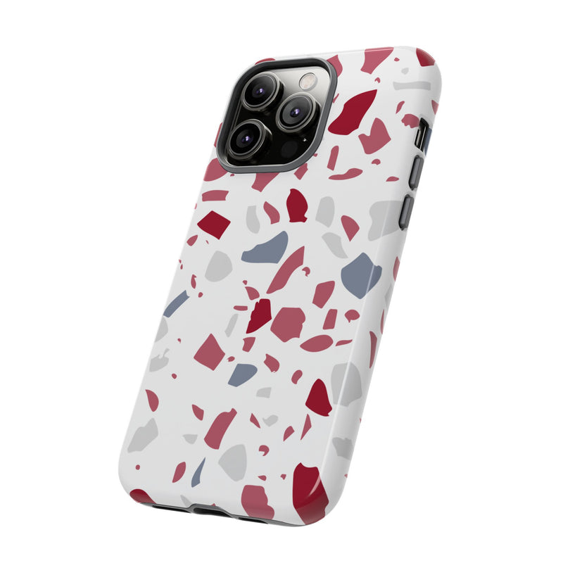 The Crimson & White Terrazzo | Phone Case