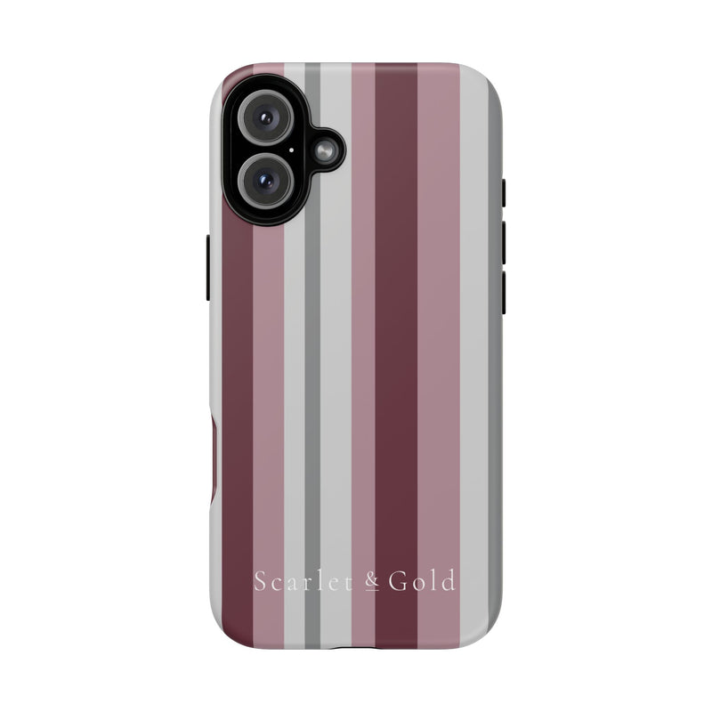 The Maroon & White Stripes | Phone Case