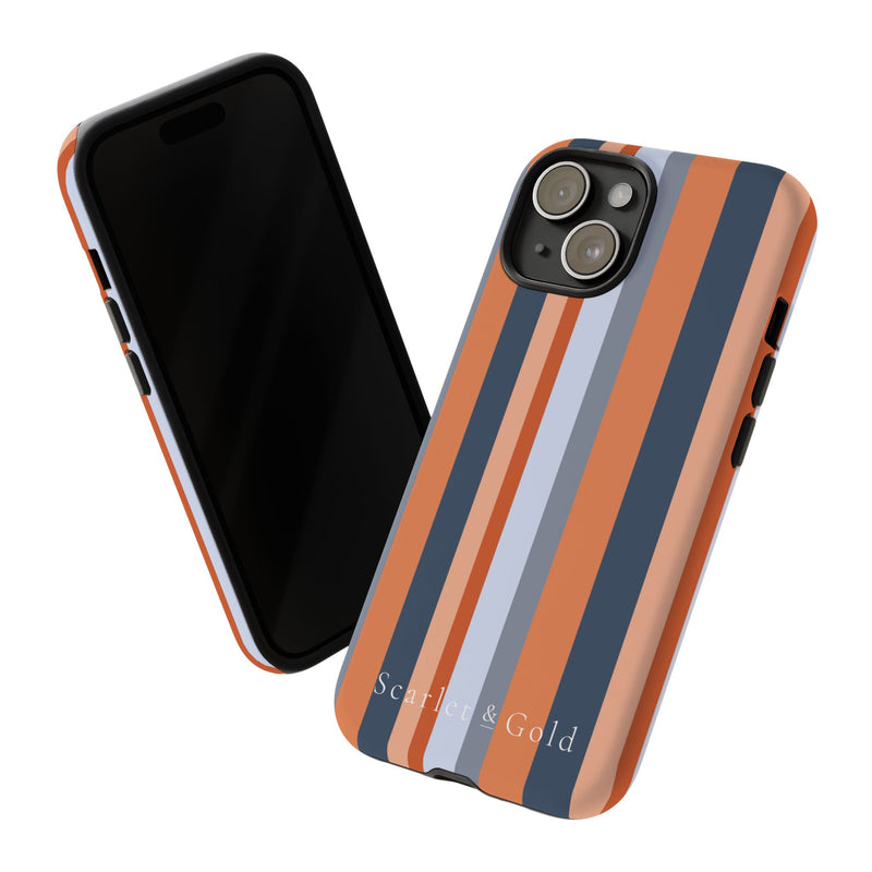 The Orange & Blue Stripes | Phone Case