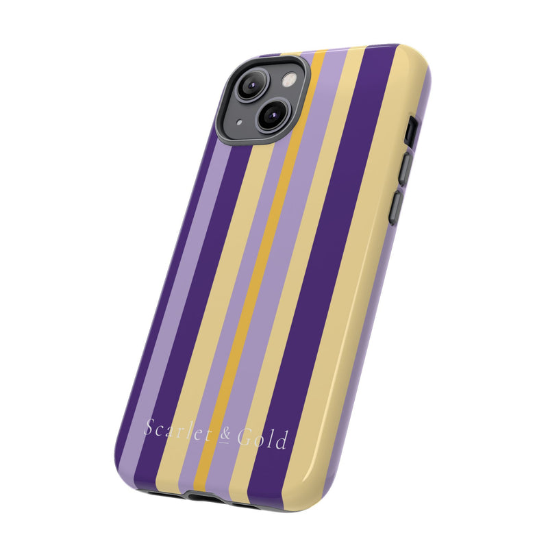 The Yellow & Purple Stripes | Phone Case