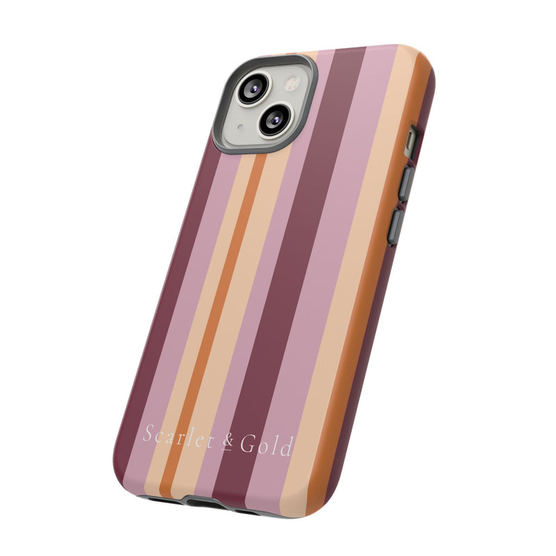 The Maroon & Orange Stripes | Phone Case