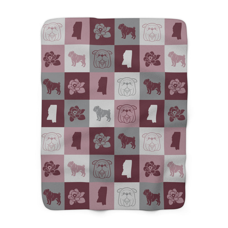 The Maroon & White All The Things | Sherpa Fleece Blanket