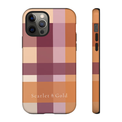 The Maroon & Orange Plaid | Phone Case