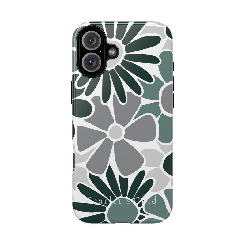 The Green & Grey Floral | Phone Case