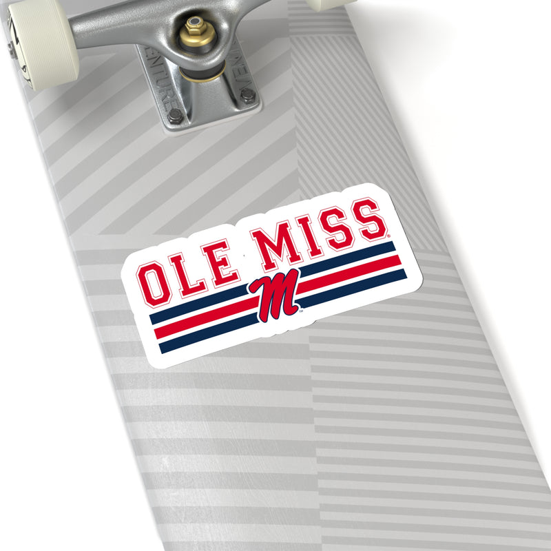 The Ole Miss M Logo Stripes | Sticker