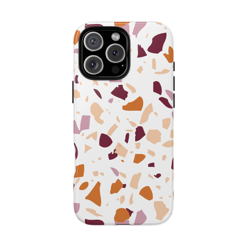 The Maroon & Orange Terrazzo | Phone Case