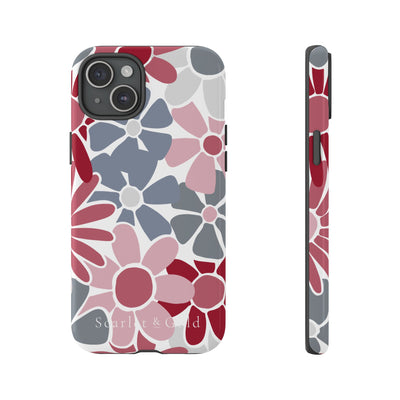 The Crimson & White Floral | Phone Case