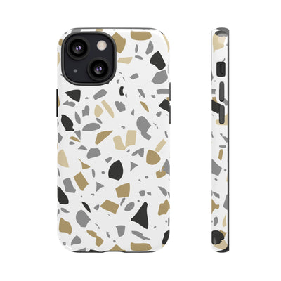 The Black & Gold Terrazzo | Phone Case