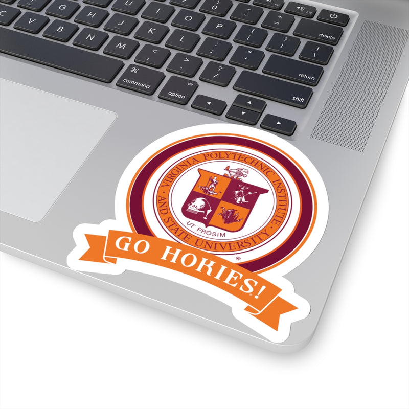 The Go Hokies Circle Banner | Sticker