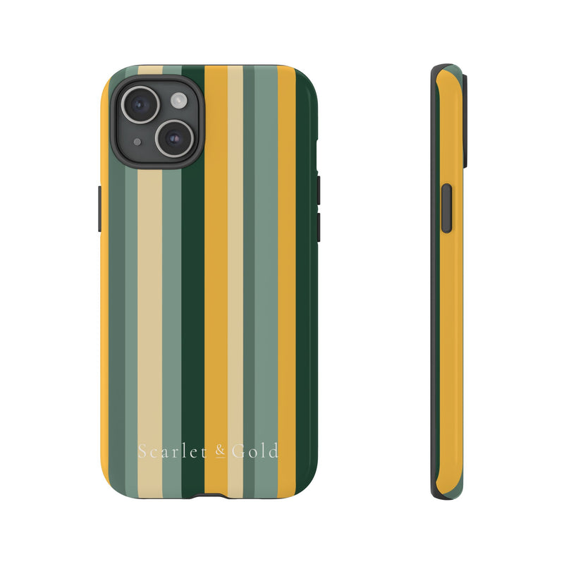 The Green & Gold Stripes | Phone Case