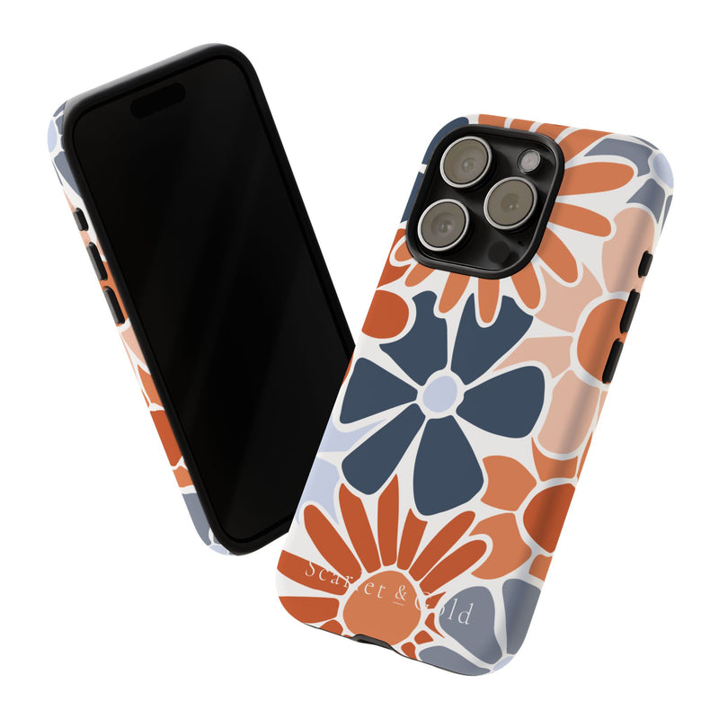 The Orange & Blue Floral | Phone Case