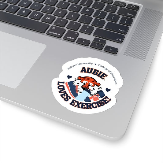 The Aubie Loves Exercise | Sticker