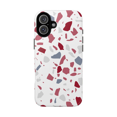 The Crimson & White Terrazzo | Phone Case