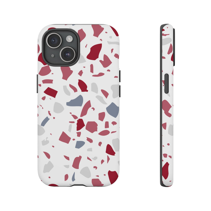 The Crimson & White Terrazzo | Phone Case