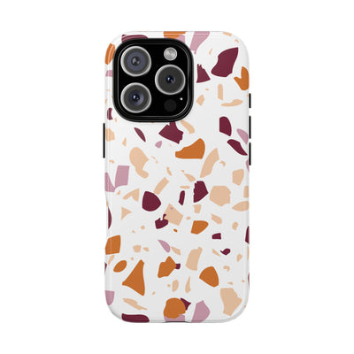 The Maroon & Orange Terrazzo | Phone Case