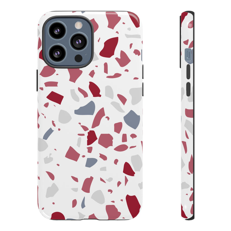 The Crimson & White Terrazzo | Phone Case