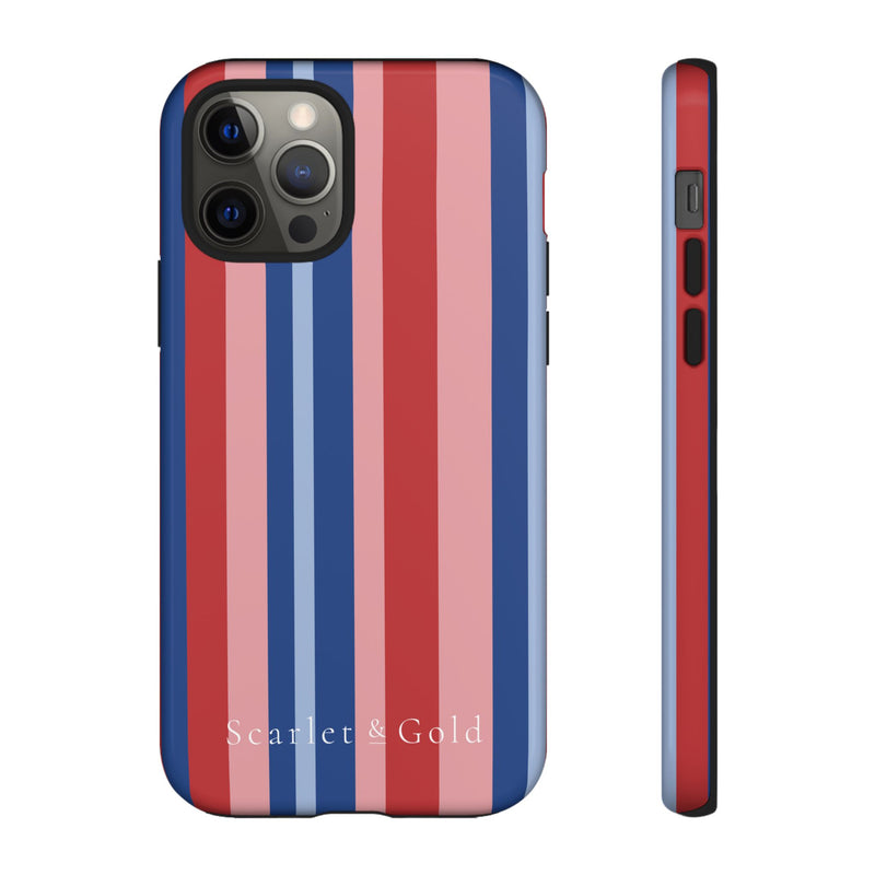 The Red & Royal Stripes | Phone Case