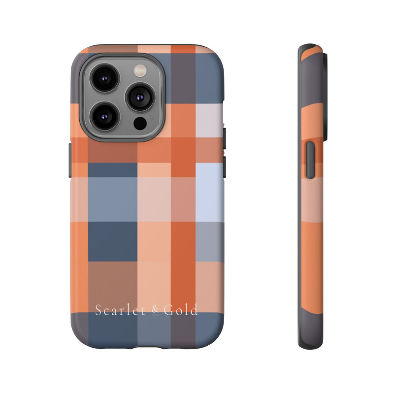 The Orange & Blue Plaid | Phone Case