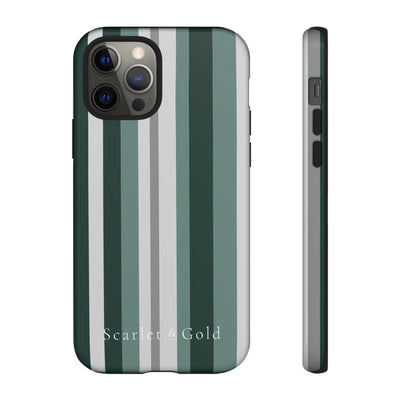 The Green & Grey Stripes | Phone Case