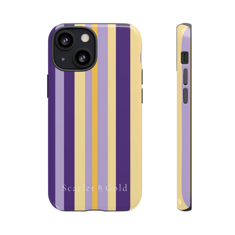 The Yellow & Purple Stripes | Phone Case