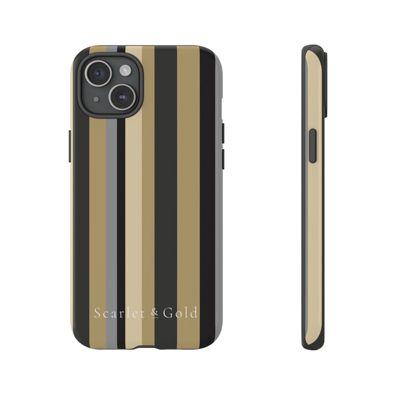 The Black & Gold Stripes | Phone Case