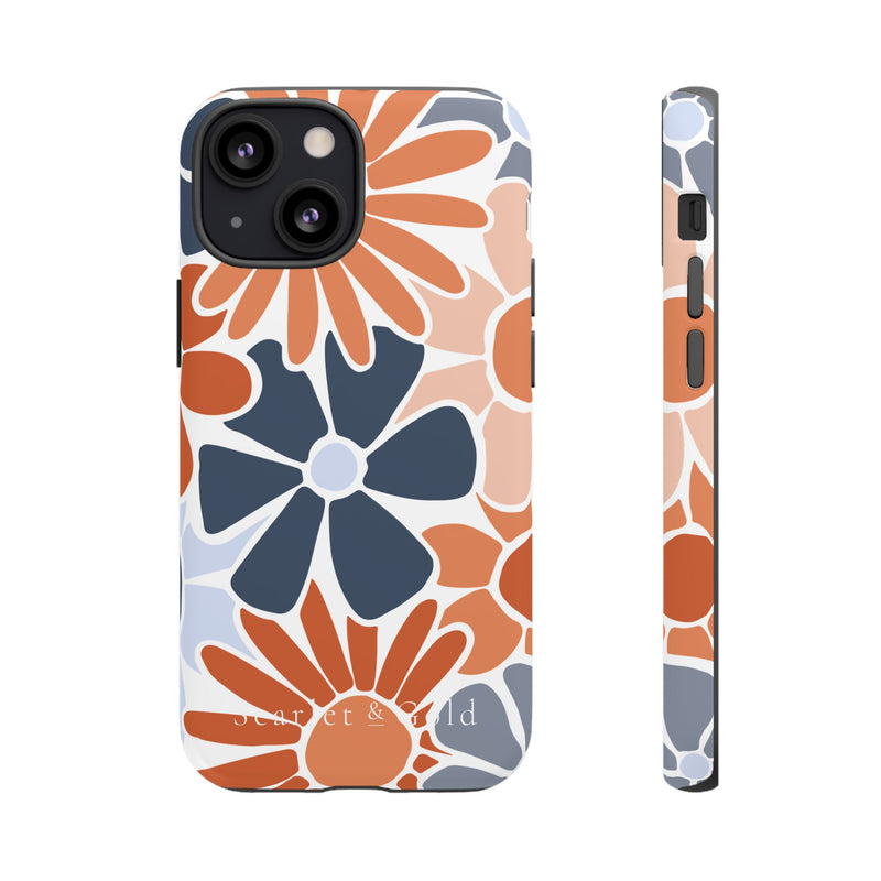 The Orange & Blue Floral | Phone Case