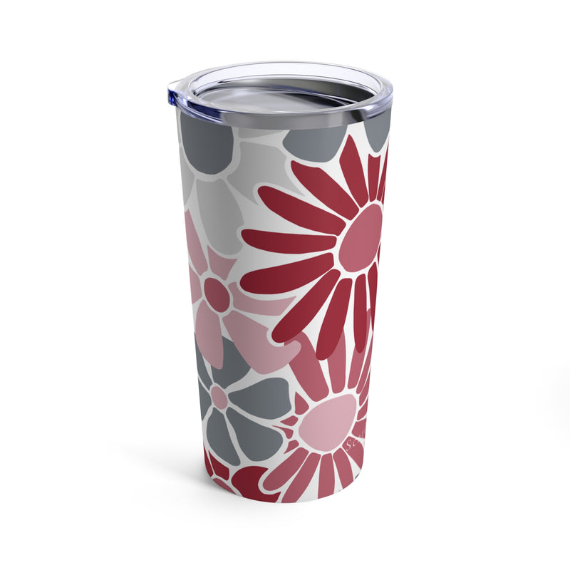 The Crimson & White Floral | Tumbler 20oz