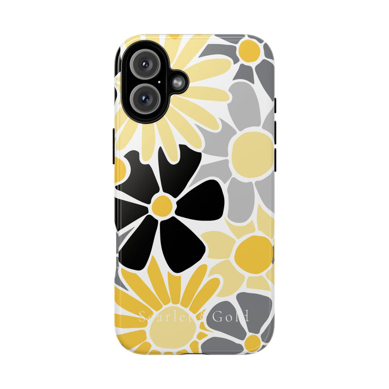 The Yellow & Black Floral | Phone Case