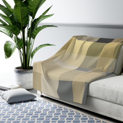 The Black and Gold Plaid | Sherpa Fleece Blanket