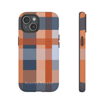 The Orange & Blue Plaid | Phone Case