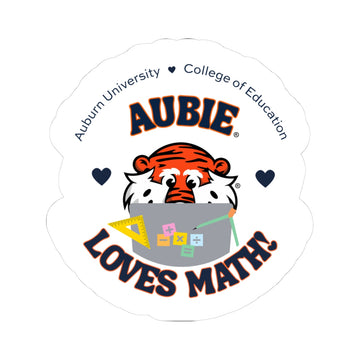 The Aubie Loves Math | Sticker