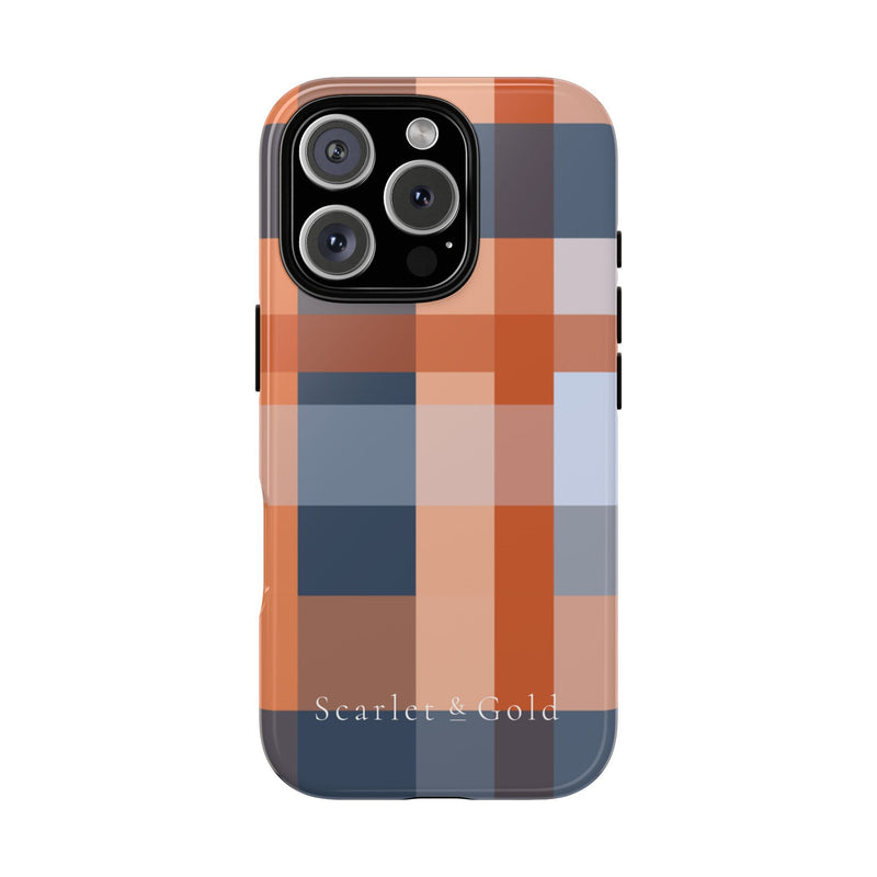 The Orange & Blue Plaid | Phone Case