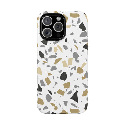 The Black & Gold Terrazzo | Phone Case