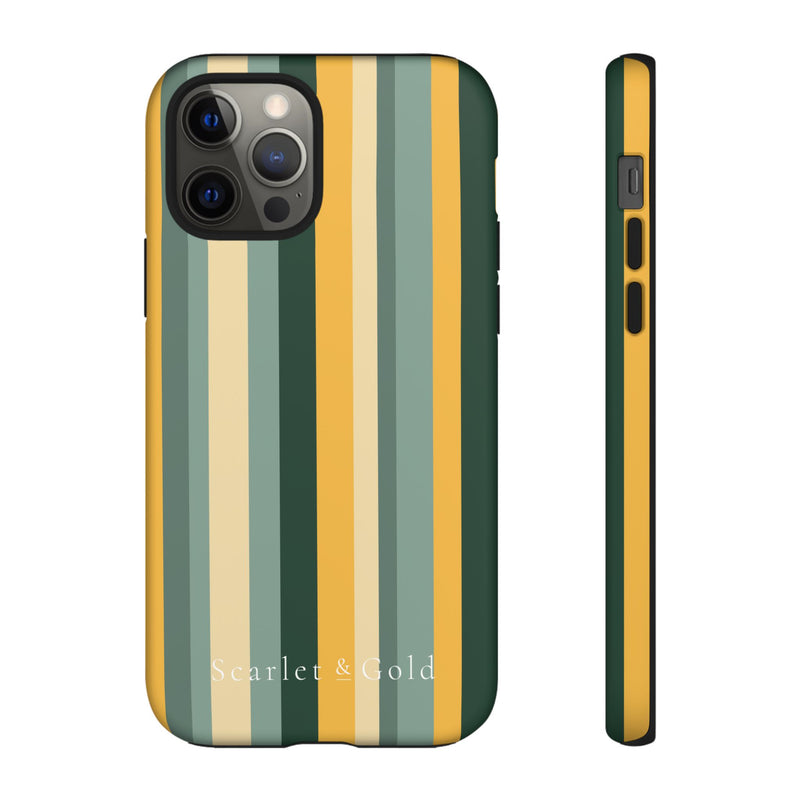 The Green & Gold Stripes | Phone Case