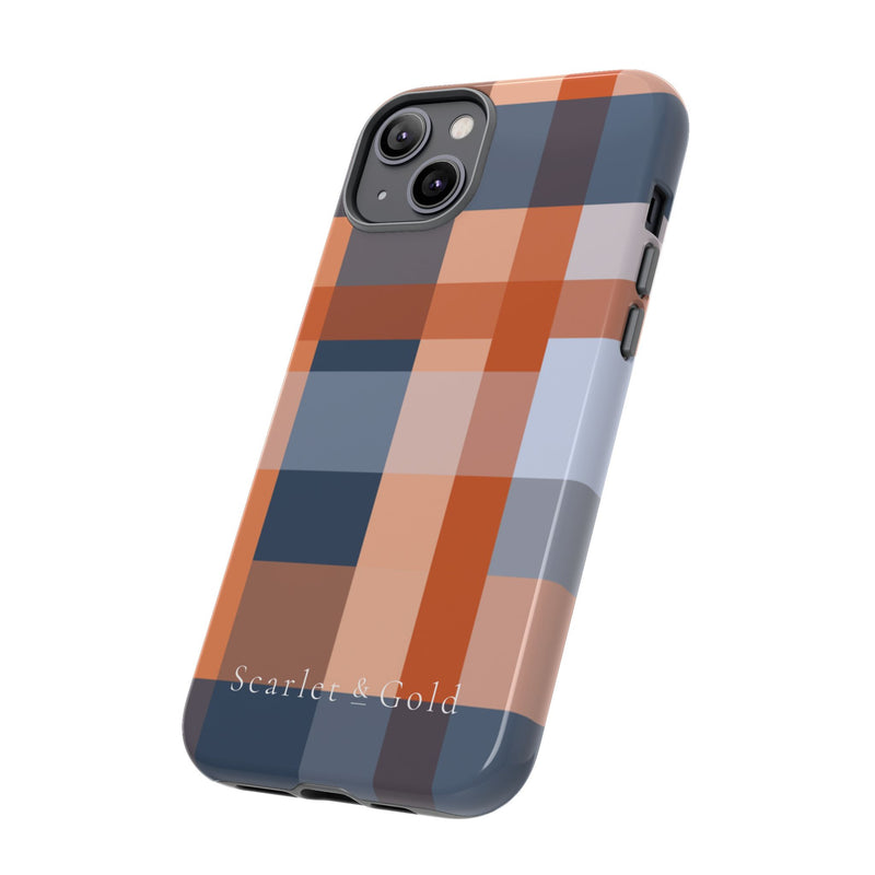 The Orange & Blue Plaid | Phone Case