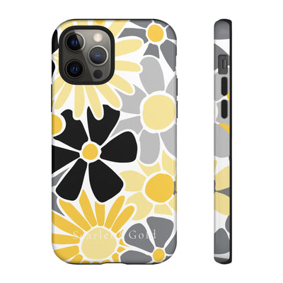 The Yellow & Black Floral | Phone Case