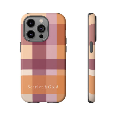 The Maroon & Orange Plaid | Phone Case