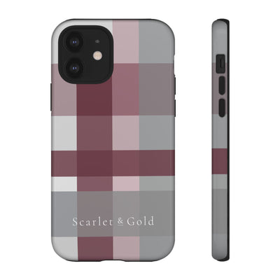 The Maroon & White Plaid | Phone Case