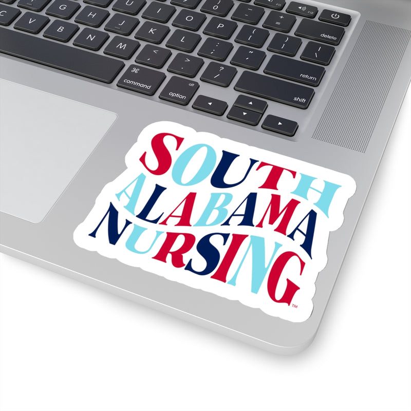 Wavy South Alabama Nursing | Sticker