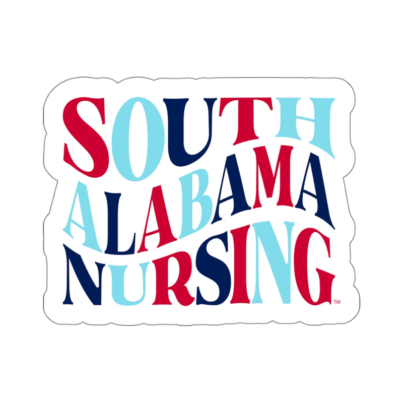 Wavy South Alabama Nursing | Sticker